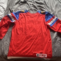 Nike Team Russia Hockey Jersey IIHF Patch Size XL Red Blue White