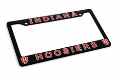 Indiana Hoosiers License Plate Frame Cover – Black – EliteAuto3K