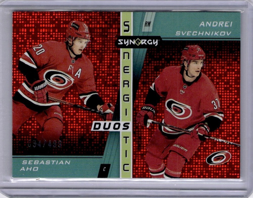 Aho/Svechnikov Synergistic Duos #SD-12 054/499 2021-22 Upper Deck [H151]