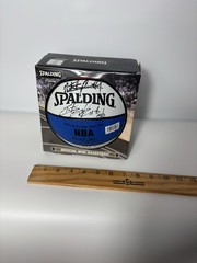Atlanta Hawks 6x Signed Spalding Mini Basketball Roundfield Willis Drew Box