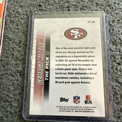 2025 Topps Signature Class George Kittle The Pick Insert TP-28 /50 49ers