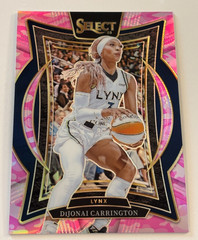 DiJonai Carrington 2025 Select WNBA Concourse Pink Camo Prizm Card /175