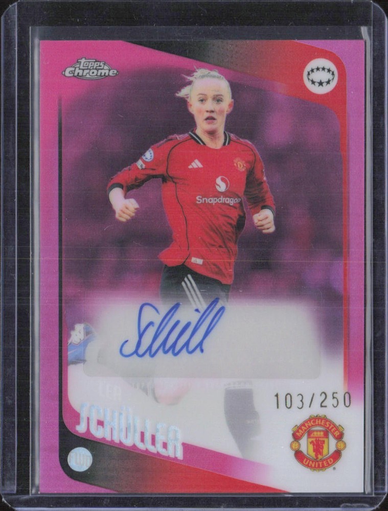 2026 Topps Chrome Champions League Lea Schuller Pink Auto /250 CA-LS