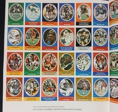 1972 NFL Action 72 Sunoco Stamp Album Unused with Stamp Sheets VG/EX
