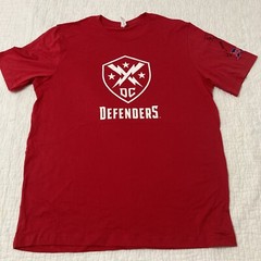 Men’s XFL 2020 Season Ticket Holder DC Defenders T-shirt Signed Canvas XL