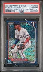 2024 Bowman Chrome Prospects Black Refractor #BCP-163 Echedry Vargas /10 PSA 10