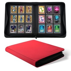 WITHYU Toploader Binder Holds 128 Top Loaders, 4 Pocket Ringless Card Holder for