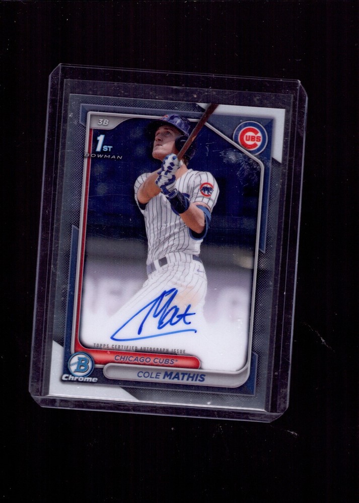 2024 Bowman Draft #CPA-CMS Cole Mathis Chrome Prospect Autographs