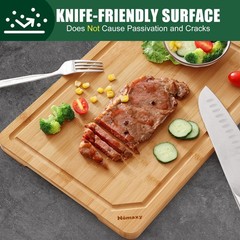 Homaxy Extra Large Organic Bamboo Cutting Boards for 24&Prime;L x 18&Prime;W, Natural