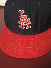 VTG American Needle Los Angeles Angels Fitted Hat 7 1/2 MLB Blue Wool Cap USA