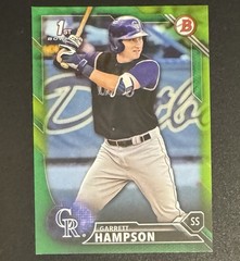 Garrett Hampson 2016 Bowman Draft 1st Green /99 #BD-63 – Colorado Rockies