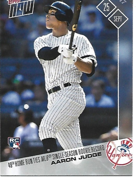 2017 TOPPS NOW AARON JUDGE CARD #653 ROOKIE CARD