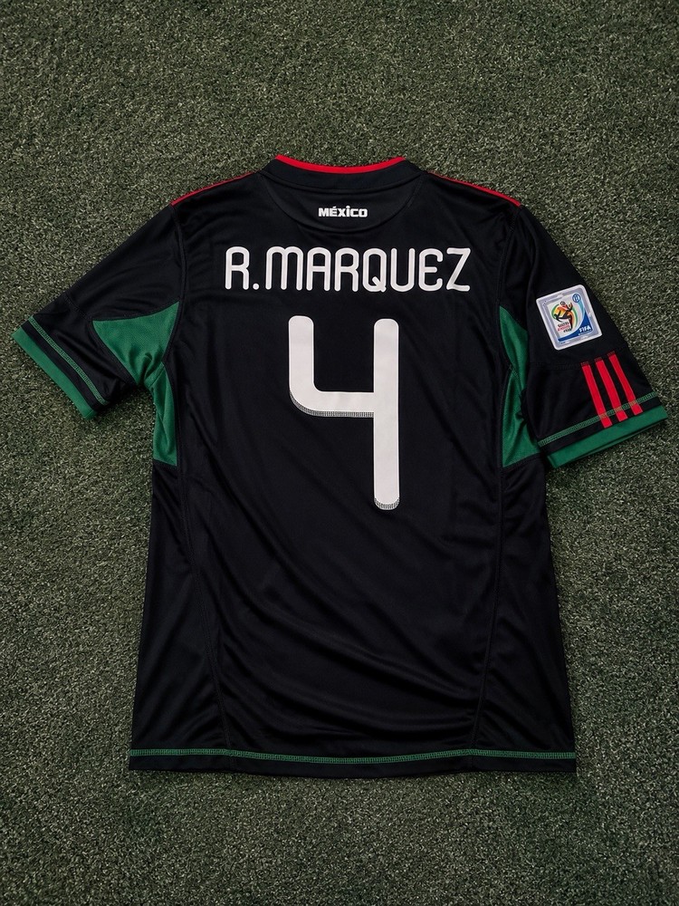 Adidas Mexico 2010 World Cup Away black jersey size Medium #4 Marquez