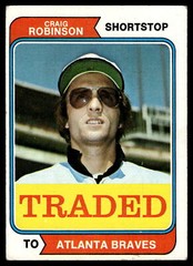 1974 Topps #23T Craig Robinson Traded See Scan