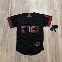 YOUTH SMALL #44 Elly De La Cruz – City Connect stitched jersey – Black
