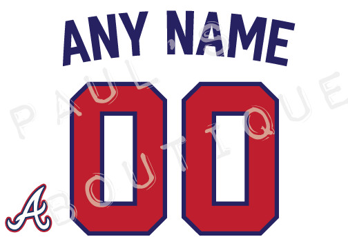 Atlanta Braves Lettering Kit for an Authentic, Replica or Youth 2023 Jersey