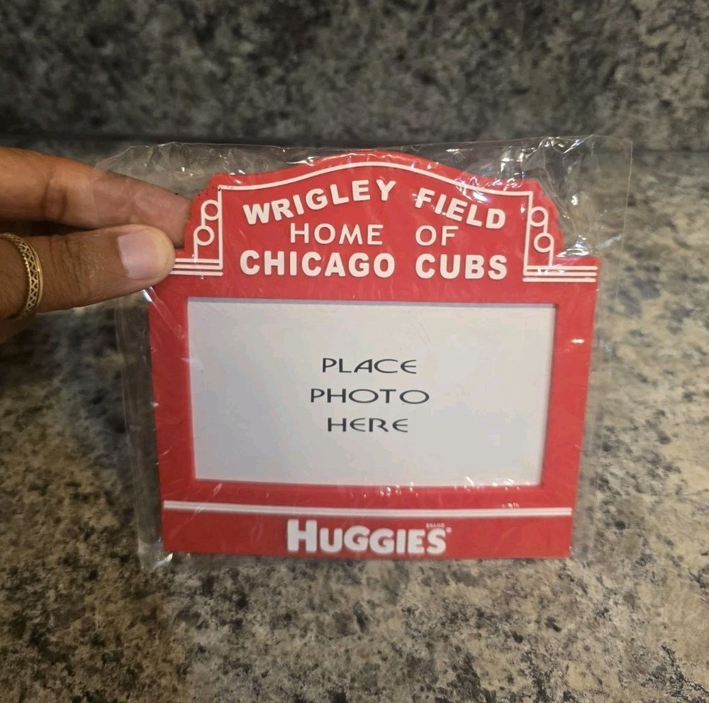 New Advertising Huggies Red Photo Frame WRIGLEY FIELD HOME of the CHICAGO CUBS