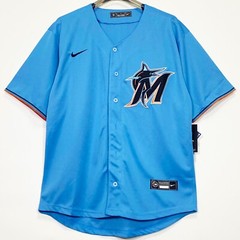 Marlins, Baseball Jersey, Blank, Stitched, Blue, S/M/L/XL/2XL/3XL