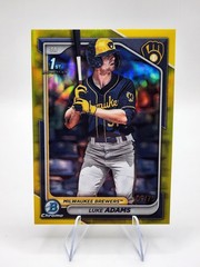 2024 Bowman Chrome 1st Prospect True Yellow Refractor /75 Luke Adams #BCP-50 RC