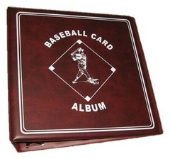 BCW 3 Inch Burgundy Baseball Card D-Ring Album binder