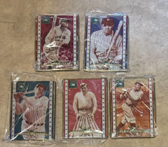 1994 Metallic Impressions Cooperstown Collection Babe Ruth Set 5 Metal Cards NEW