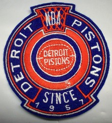 NBA Detroit Pistons 1979/80-1995/96 Logo in 3 1/4&Prime; Crest NON Iron-on Patch