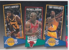 1992-93 Skybox – School Ties Michael Jordan, James Worthy, Sam Perkins #ST16
