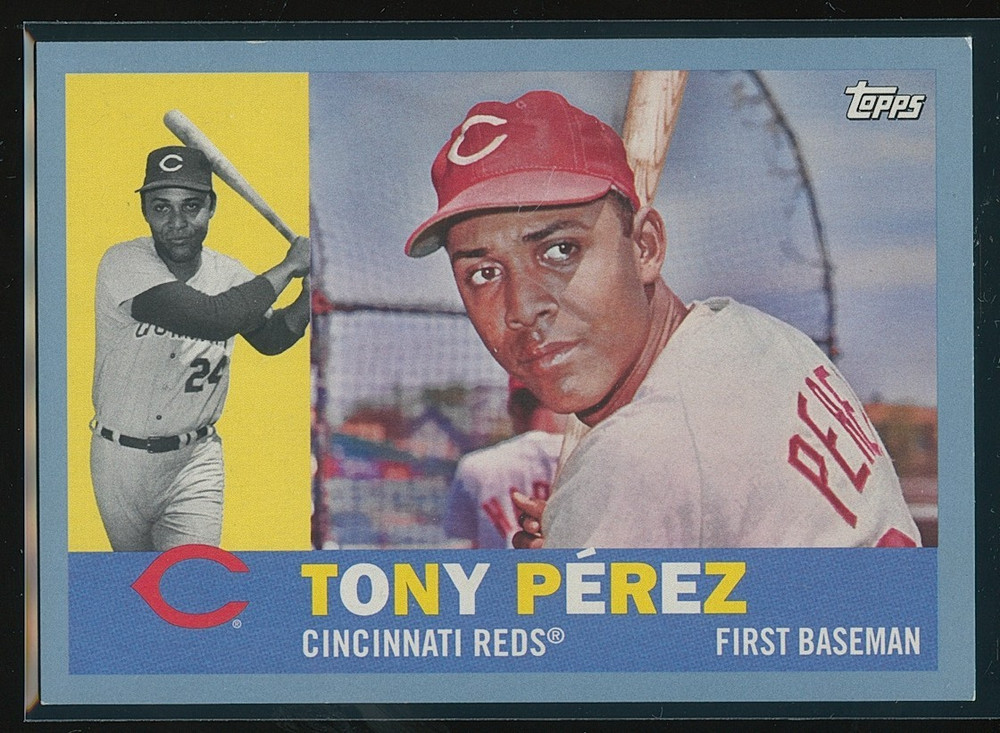 Tony Perez Tony Pérez 2017 Topps Archives 1960 Light Blue #5 HOF /75