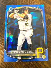 Easton Carmichael – 2025 Bowman Draft Chrome 1st – Sapphire – #BDC-50 – Pirates