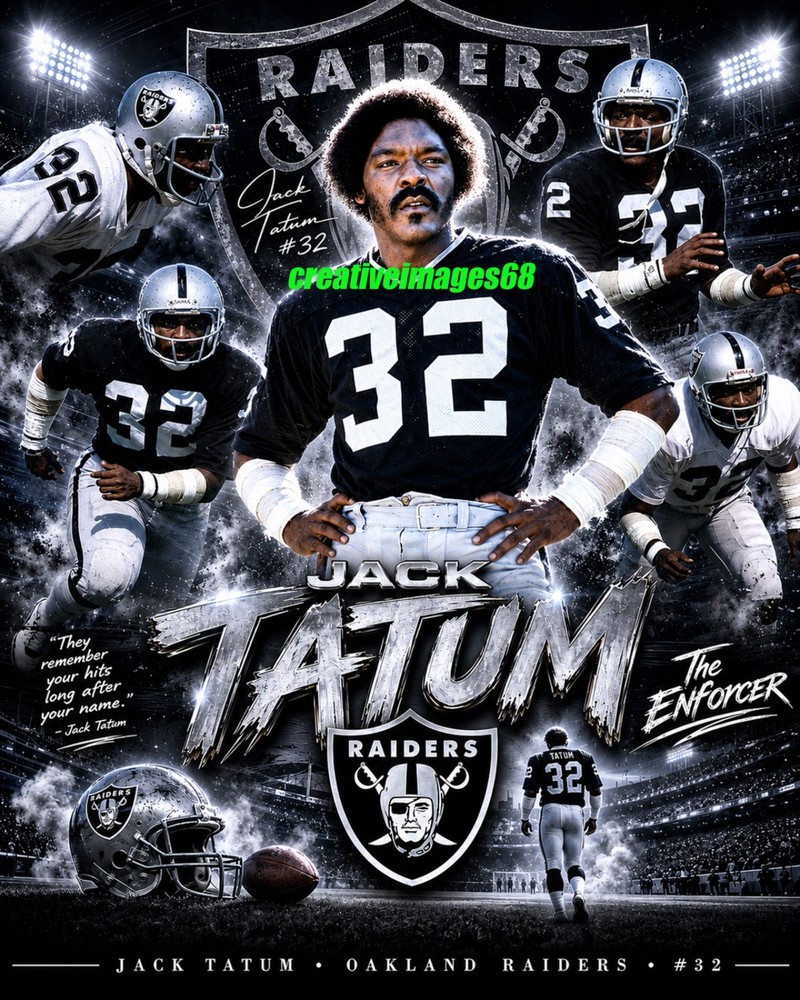 Jack Tatum 8×10 photo Oakland / Las Vegas raiders NFL Star The Enforcer