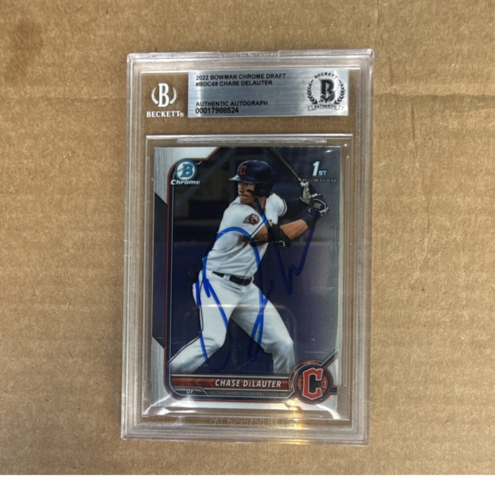 2022 Topps Bowman Chrome Draft 1st Autograph Chase DeLauter BDC-49 BGS