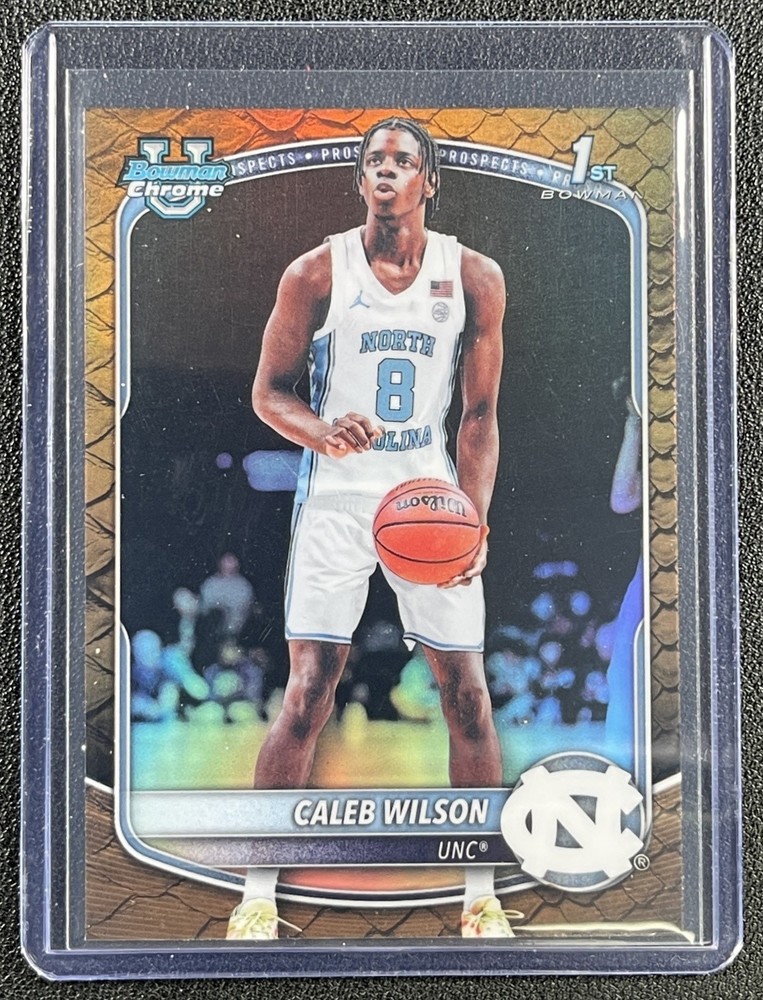 CALEB WILSON 2025-26 BOWMAN U CHROME #BCP-83 REPTILIAN REFRACTOR 1ST PROSPECT
