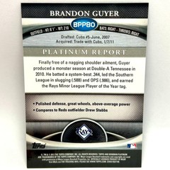 2011 Bowman Platinum Prospects – Brandon Guyer #BPP80 ser. #&rsquo;d /599 Rays NM