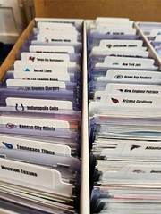32 x Tall Sports Card Team Dividers with 32 NFL Teams Logos