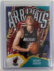 2025-26 Topps Finest Kasparas Jakucionis Arrivals Black/Red Geometric /25 RC