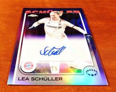 2024-25 Topps Chrome UEFA Women&rsquo;s LEA SCHULLER *SP/75 Purple REF Autograph Card