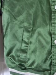 Vintage 80s Chalk Line New York Jets Satin Jacket Youth Size Small (6/7) Green