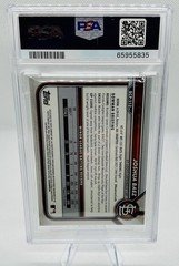 Topps 2022 Bowman Sapphire Chrome Prospects Joshua Baez Orange /50 BCP-112 PSA 9