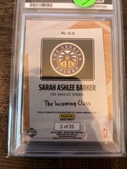 2025 Panini Instant WNBA Sarah Ashlee Barker Incoming Class Auto /25 PSA 10