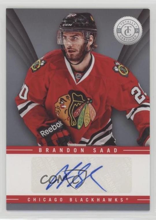 2013-14 Totally Certified Signatures Brandon Saad #TS-BSD Auto u0h