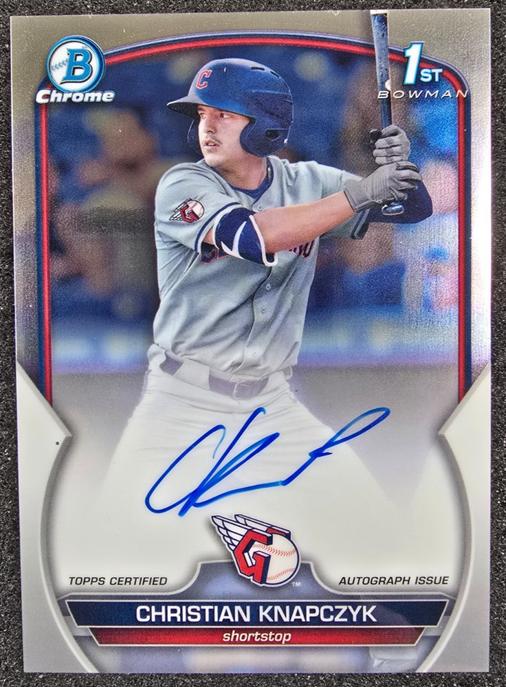 2023 Bowman Draft Chrome 1st AUTO Christian Knapczyk #CDA-CKN Guardians