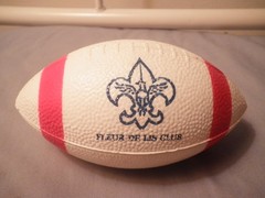 Mercury Morris Autographed Fleur De Lis Club Mini-Football with Inscription
