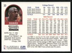 Michael Jordan 1992-93 Hoops #30 Chicago Bulls