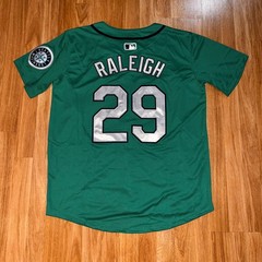 Seattle Mariners Cal Raleigh Aqua Teal Stitched Mens Jersey