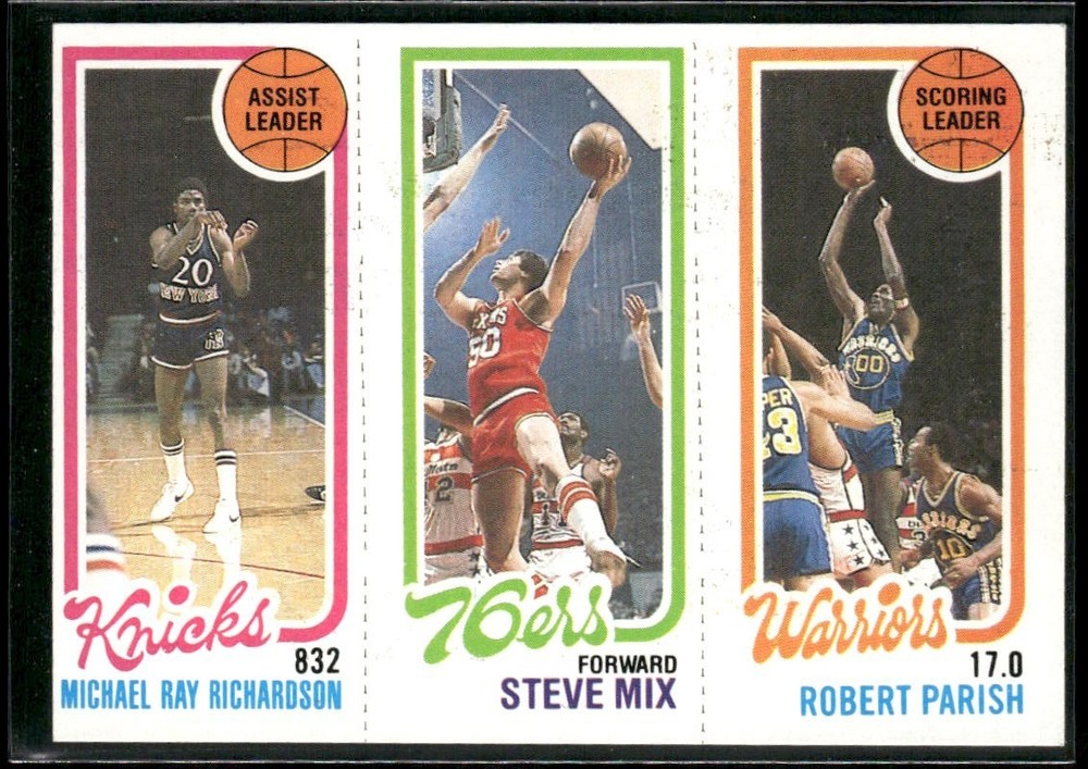 1980-81 Topps Michael Ray Richardson, Steve Mix, Robert Parish #165-185-92 ~ NM