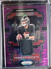 Ridder, Desmond – 2023 Prizm – Premier Jerseys – Swatch – Purple Pulsar
