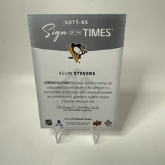 Kevin Stevens 2025-26 SP Authentic Sign of the Times Auto Card #SOTT-KS