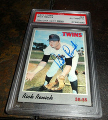 1970 Topps #93 Rick Renick Signed MINNESOTA TWINS Autographed PSA/DNA ⚾💥