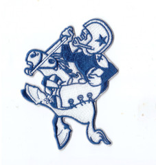 New 3 x 4 3/8&Prime; Dallas Cowboys Retro Iron on Patch Free Ship