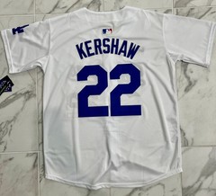 Clayton Kershaw Los Angeles Dodgers #22 Adult M L XL 2XL White Blue Jersey